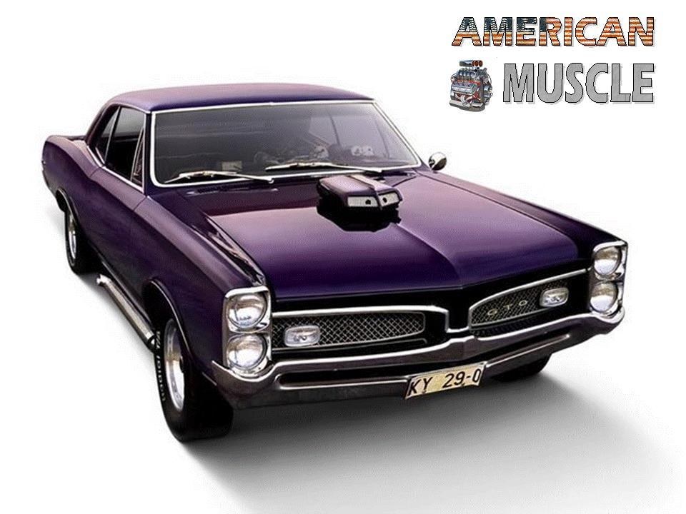 Purple muscle car