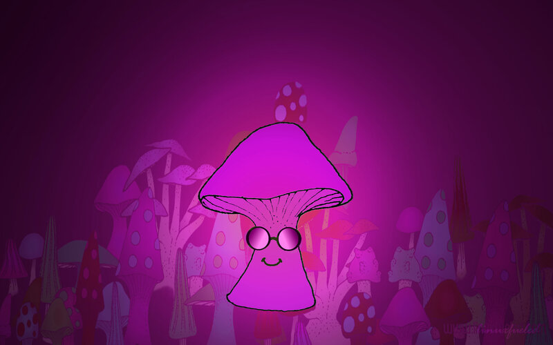 Purple Mushroom Character