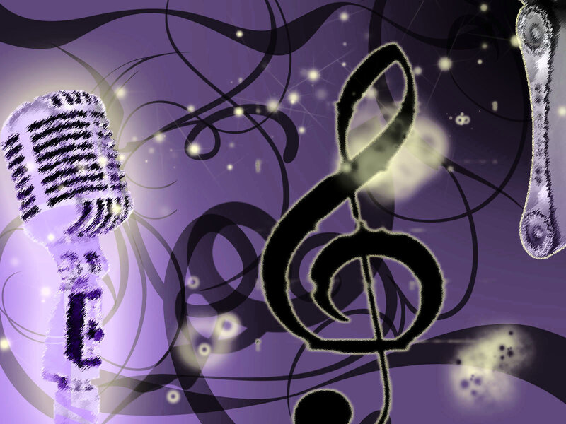 purple music theme background