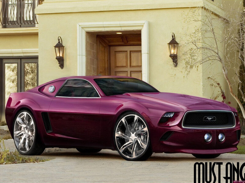 Purple Mustang concept car