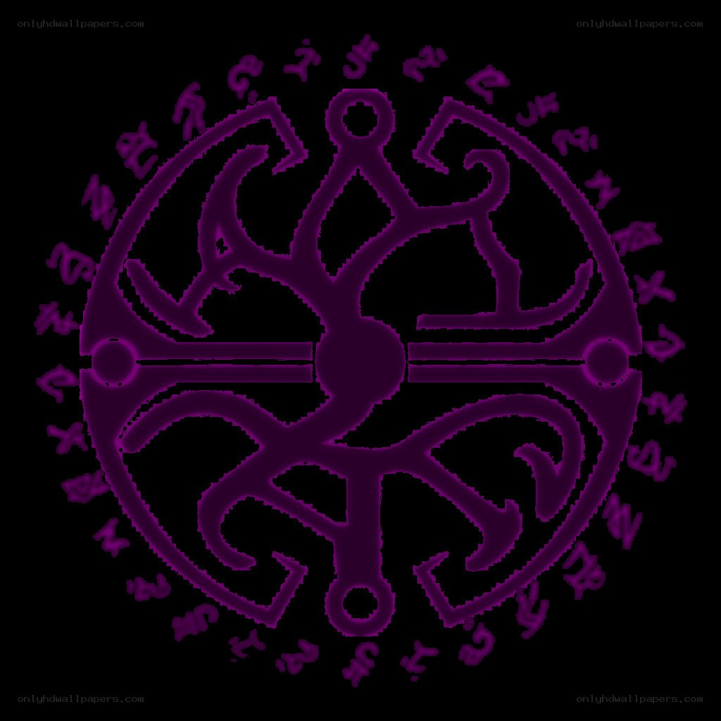 purple mystical symbol