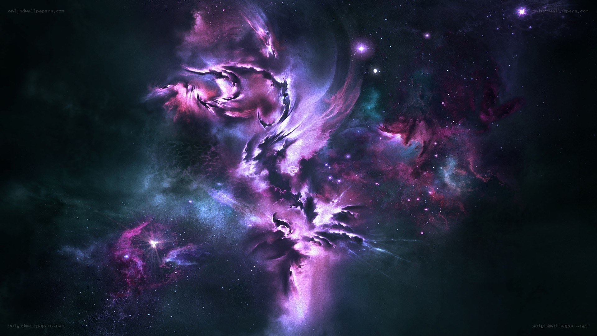 purple nebula in space