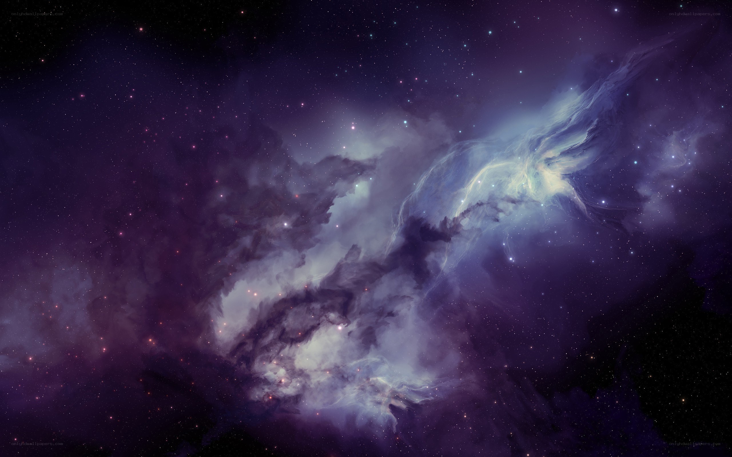 purple nebula in space