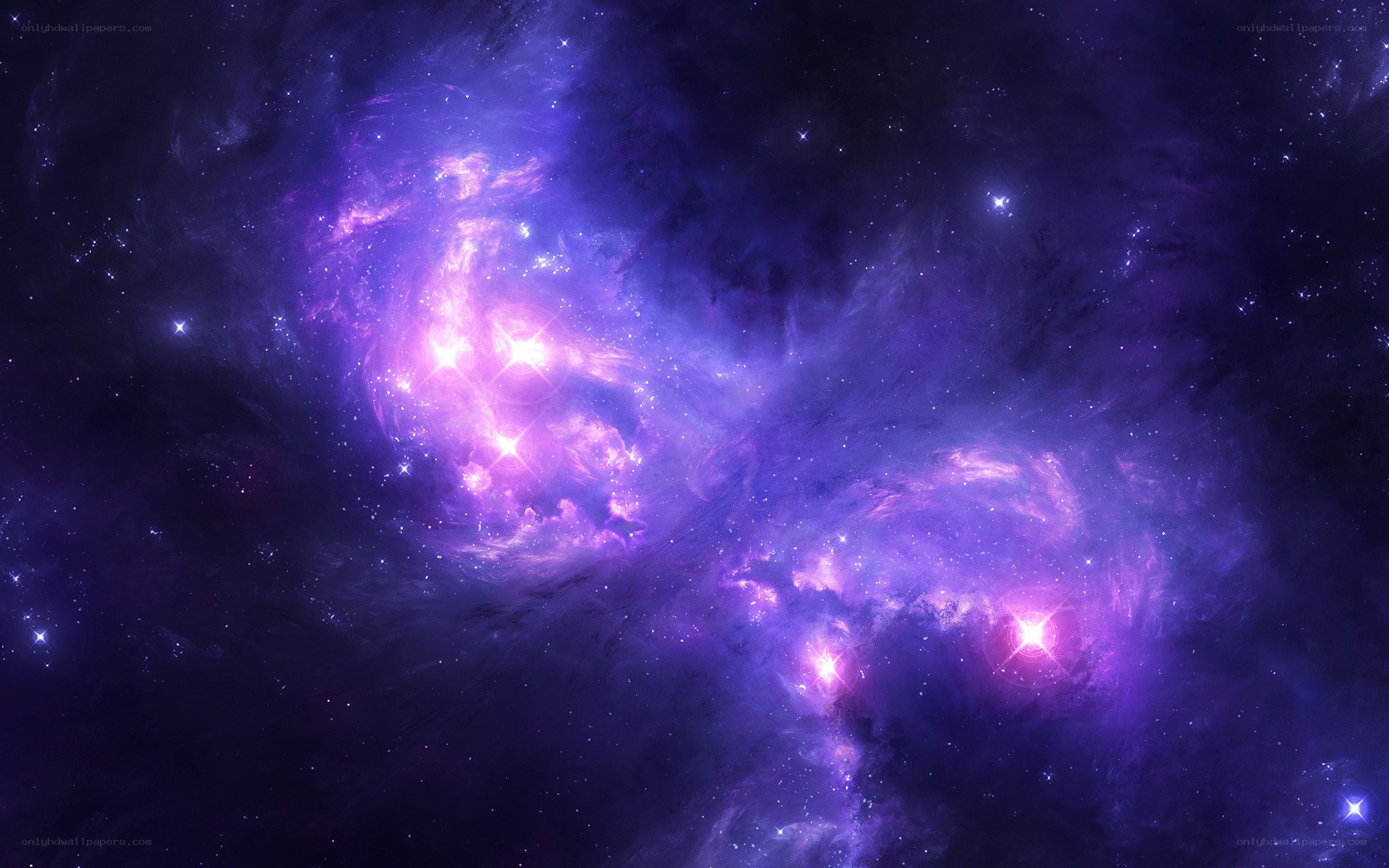 purple nebula in space