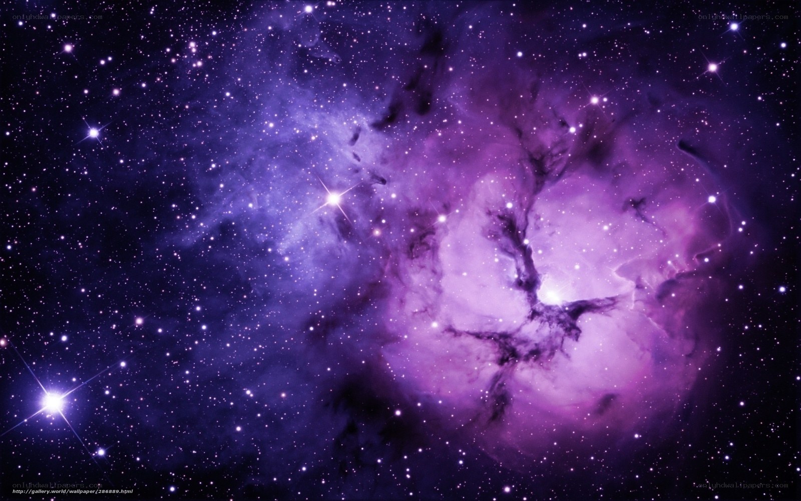 purple nebula in space
