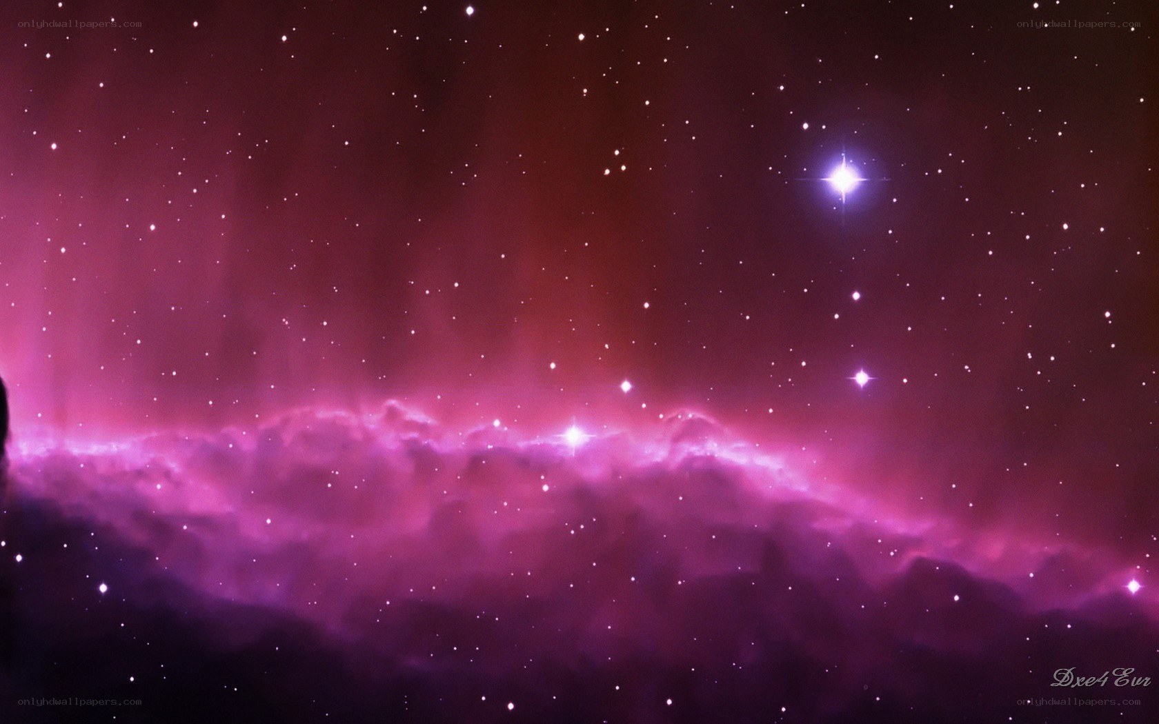Purple nebula in space