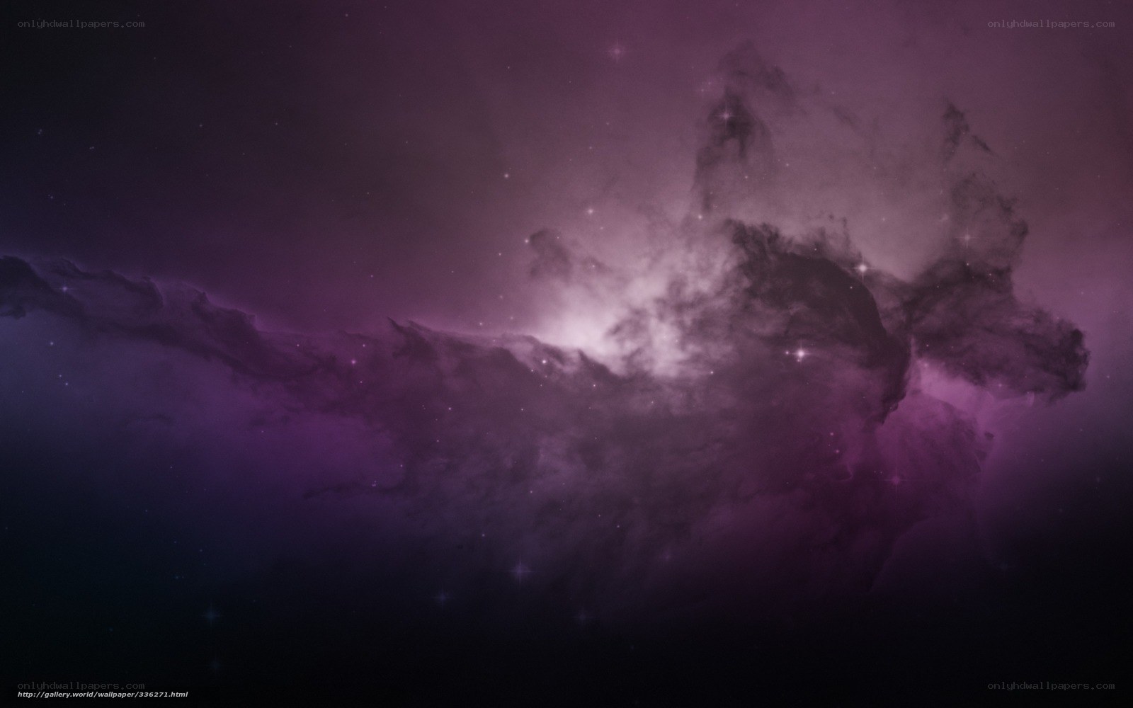 Purple nebula in space