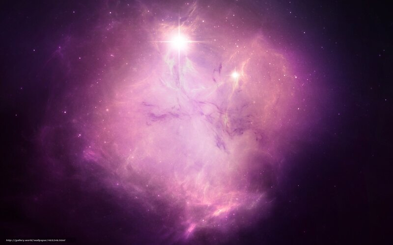 Purple nebula in space