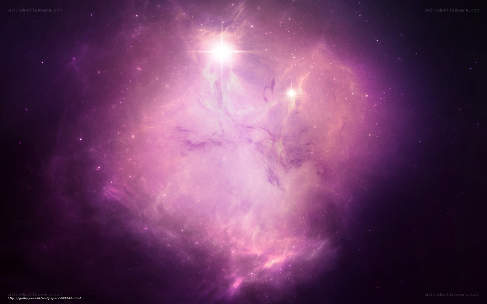Purple nebula in space