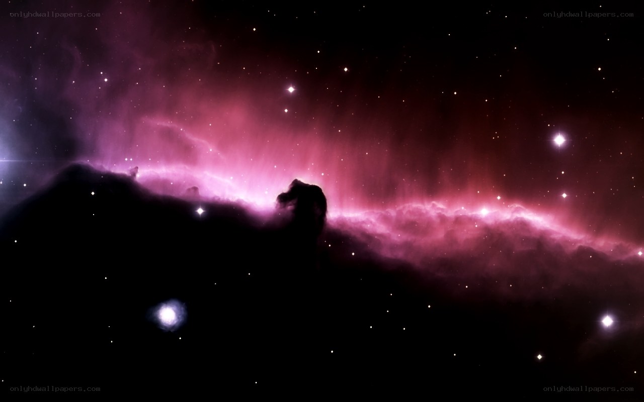Purple nebula in space
