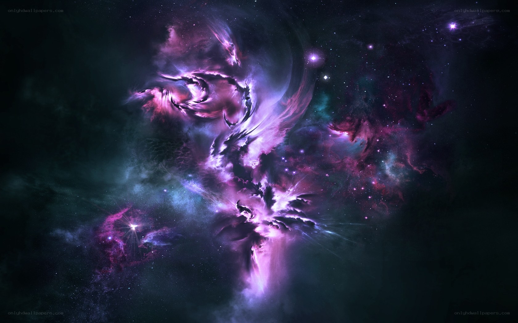 Purple Nebula in Space