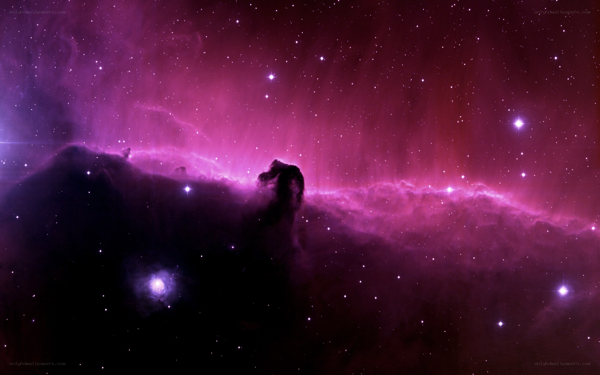 Purple nebula in space