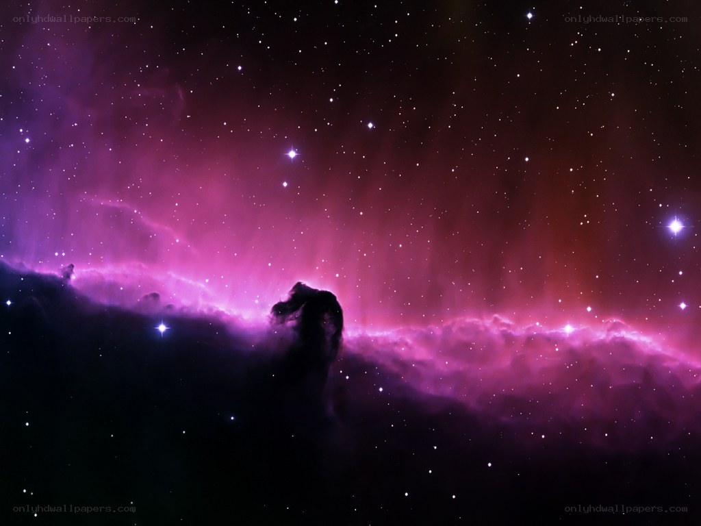 Purple nebula in space