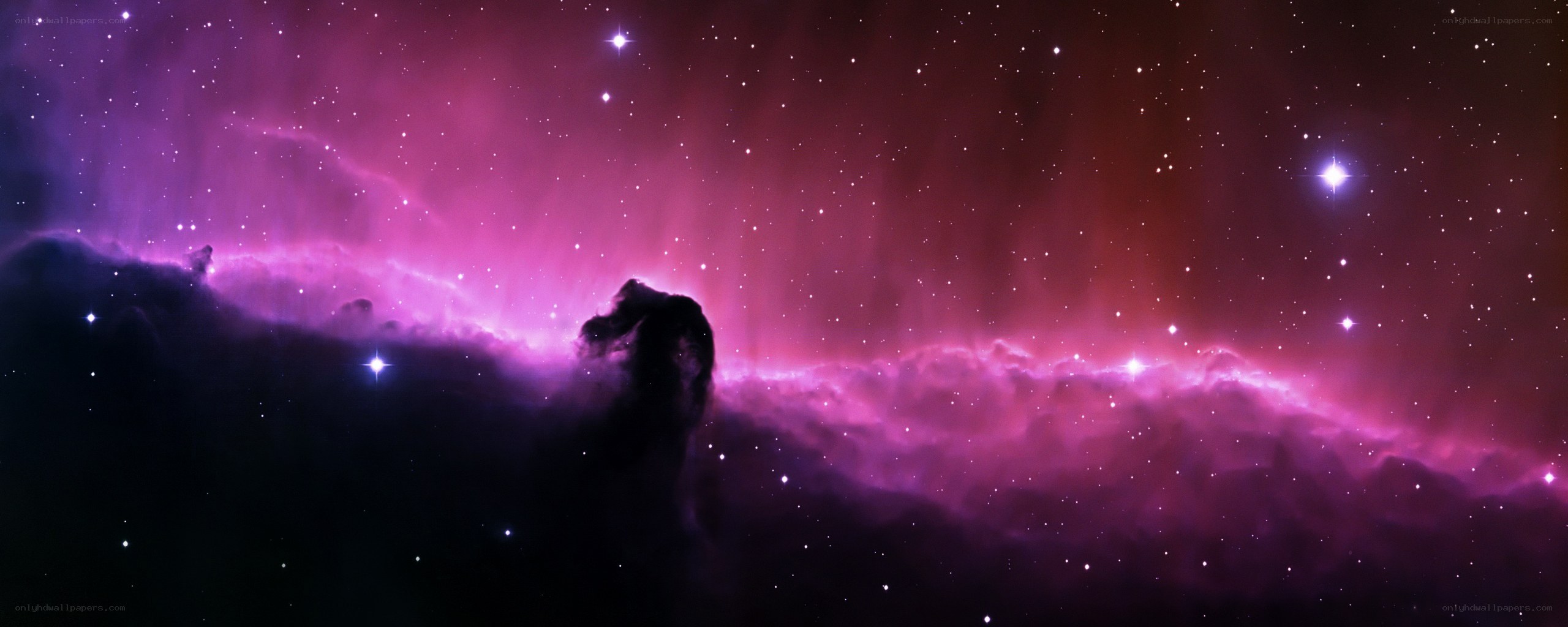 Purple nebula in space