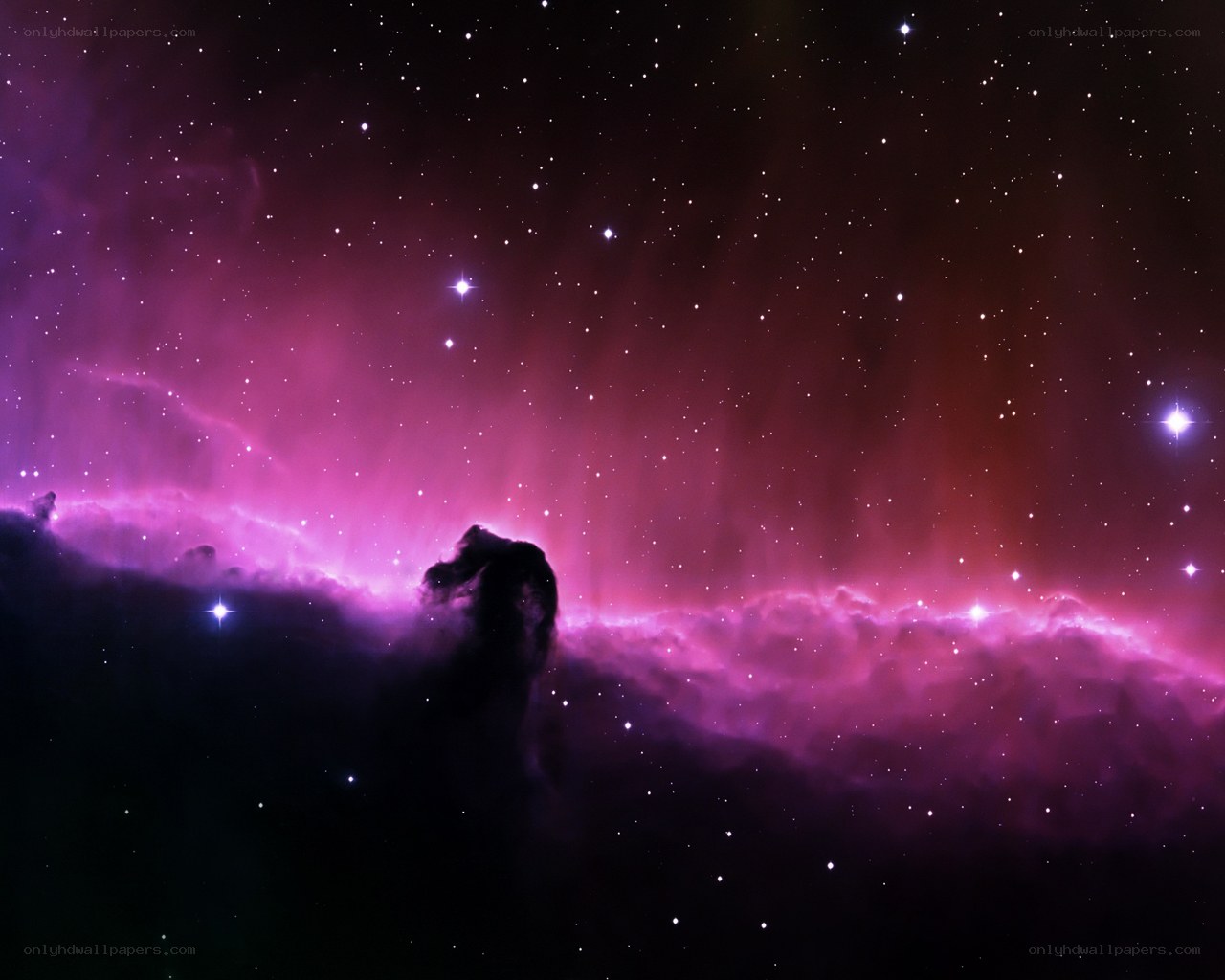 Purple nebula in space