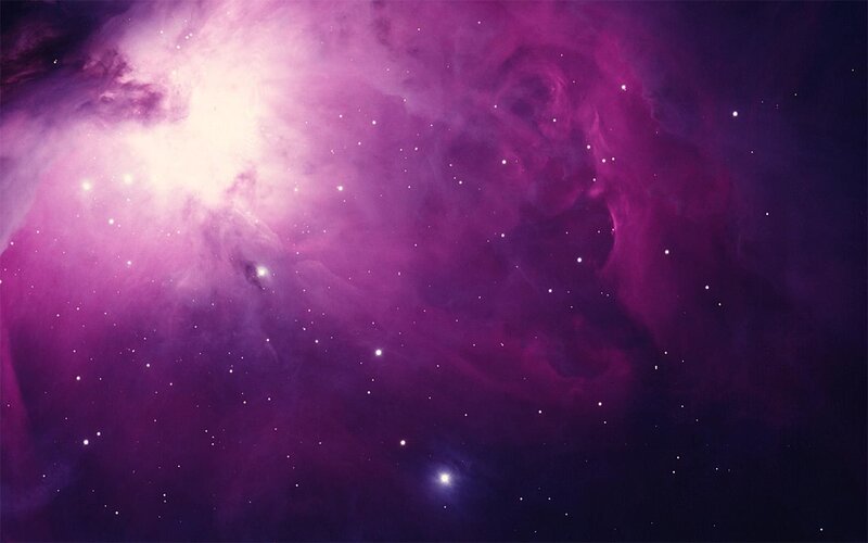 Purple nebula in space