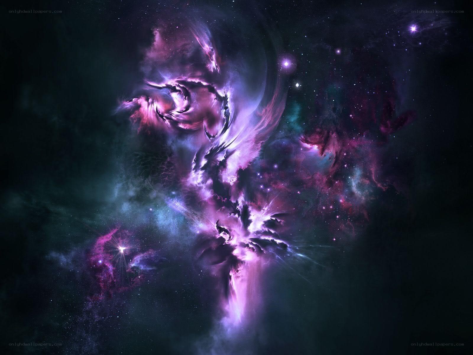 Purple Nebula in Space