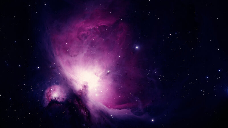 Purple nebula in space