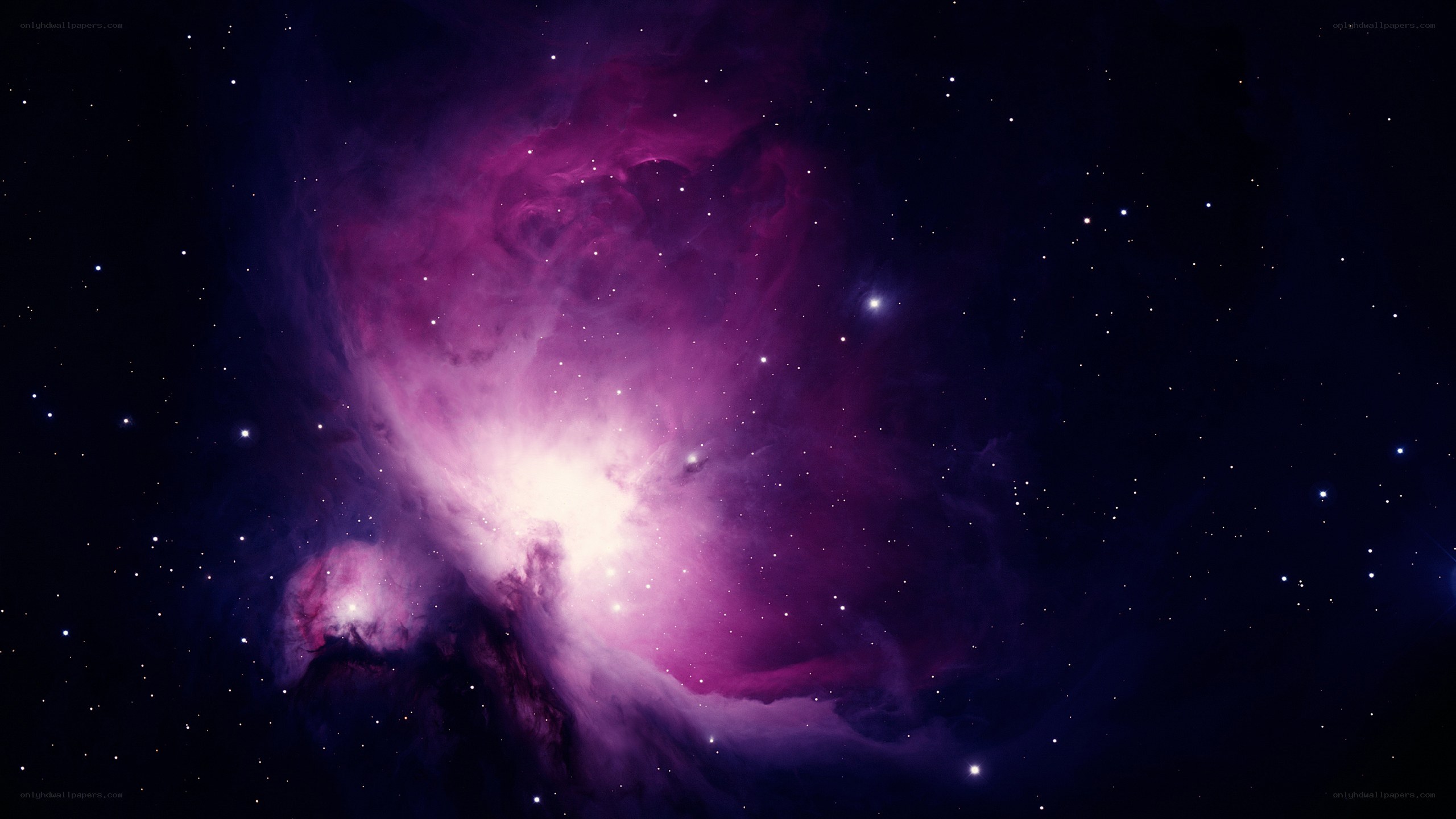 Purple nebula in space