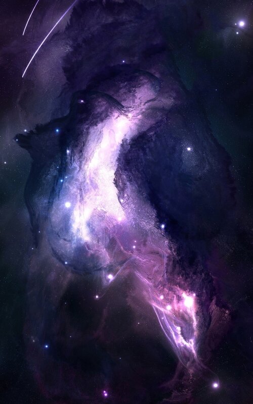 purple nebula in space