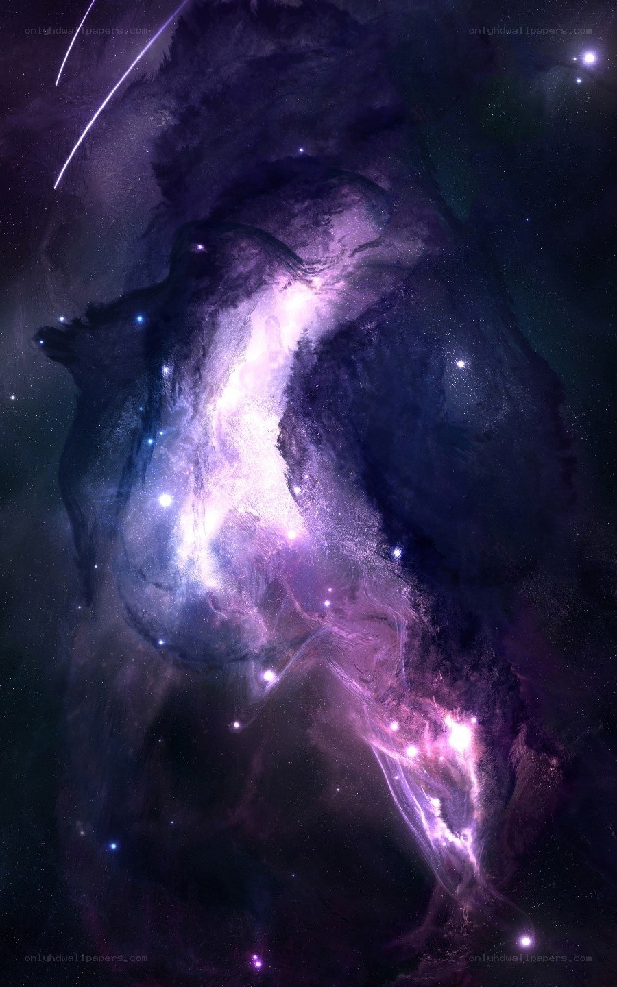 purple nebula in space