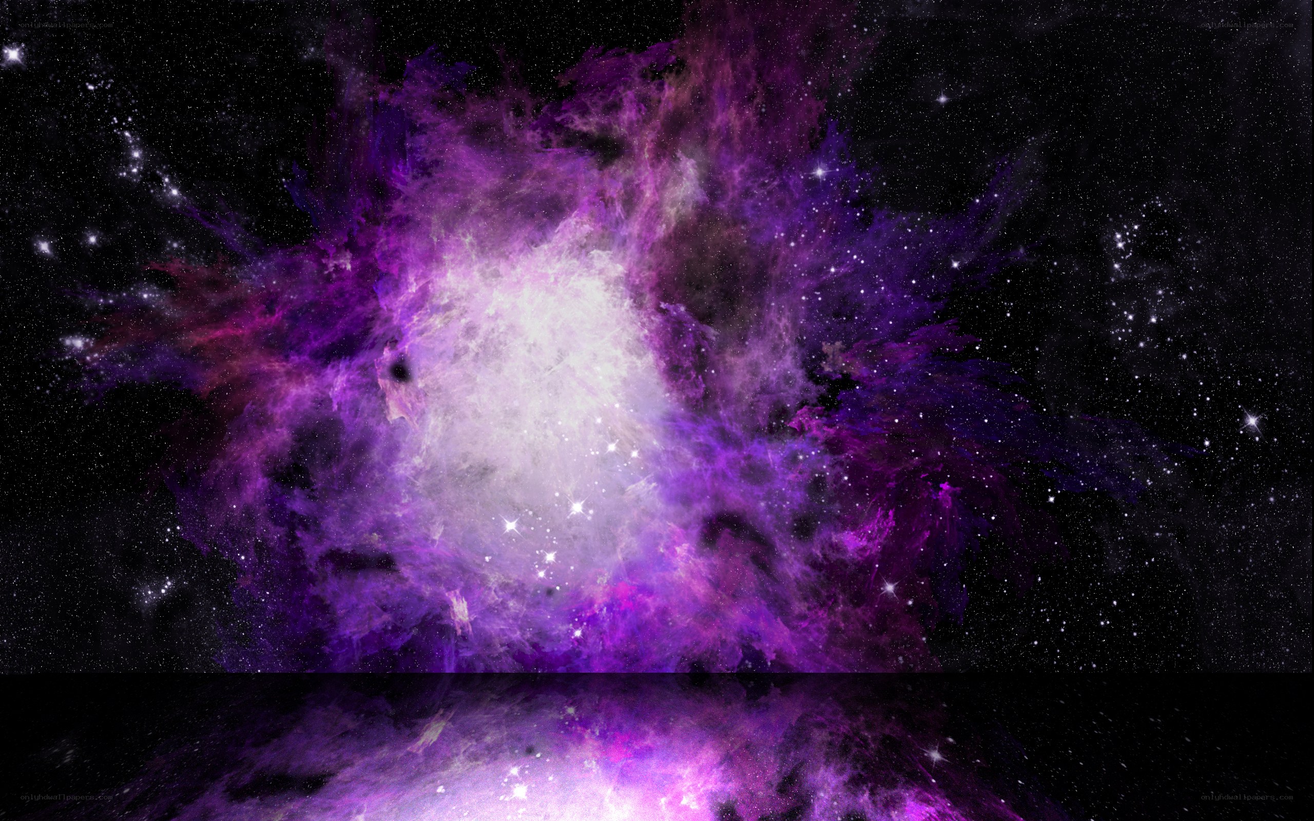 Purple nebula in space