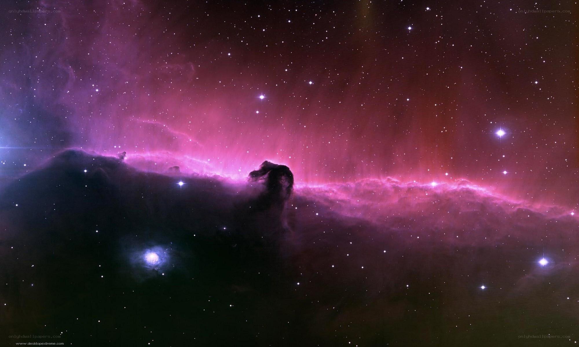 Purple nebula in space