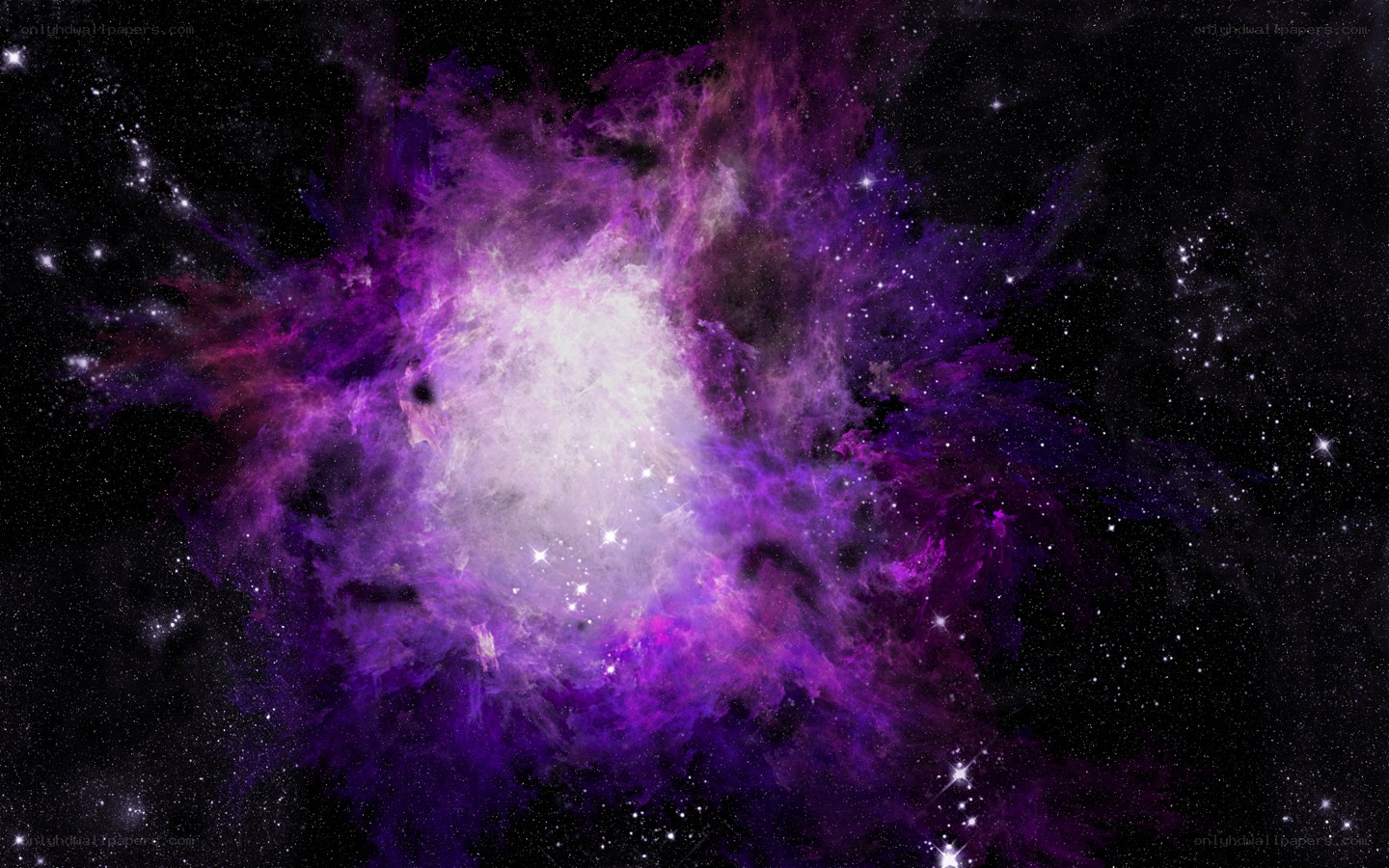 Purple nebula in space