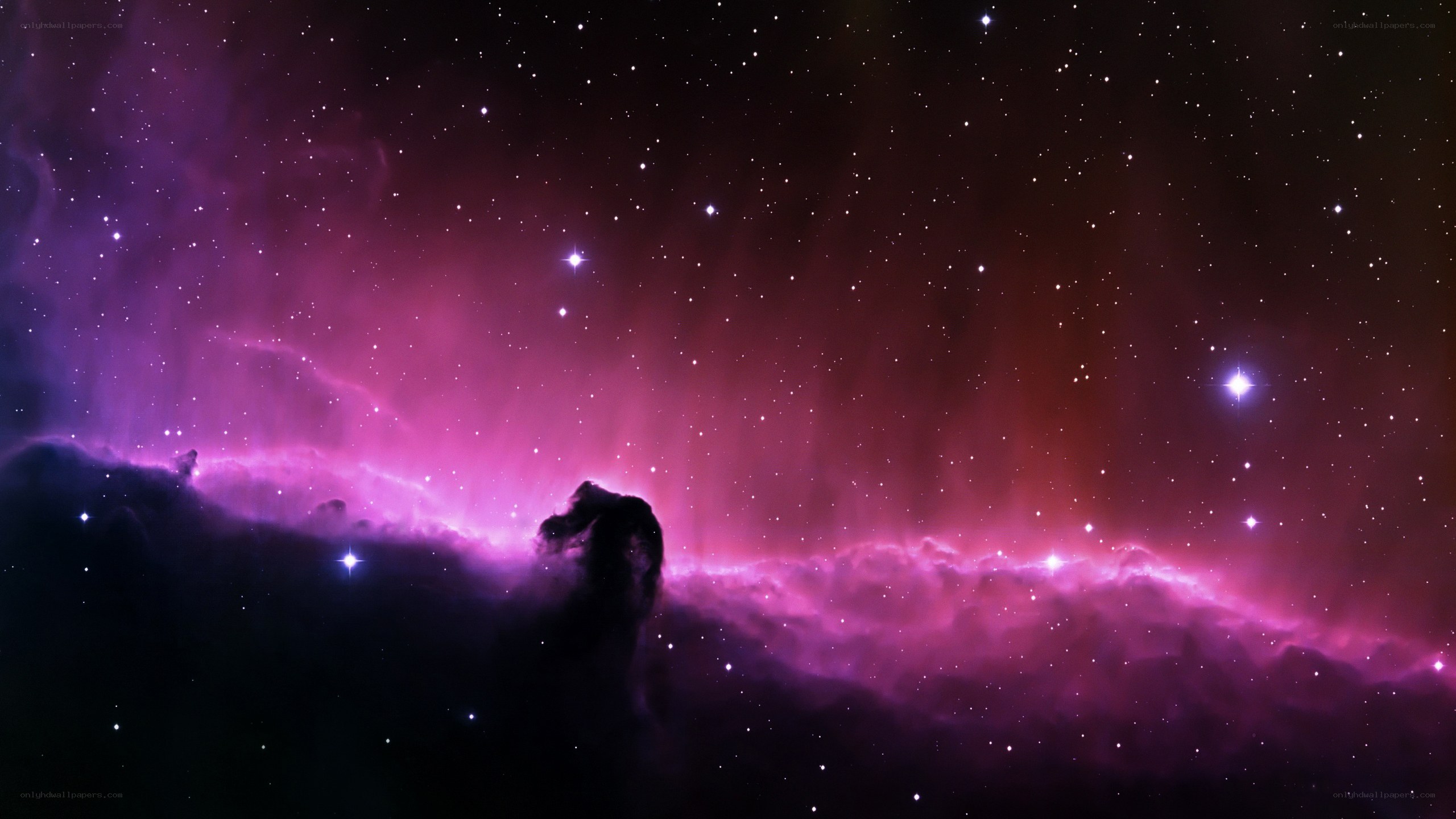 Purple nebula in space