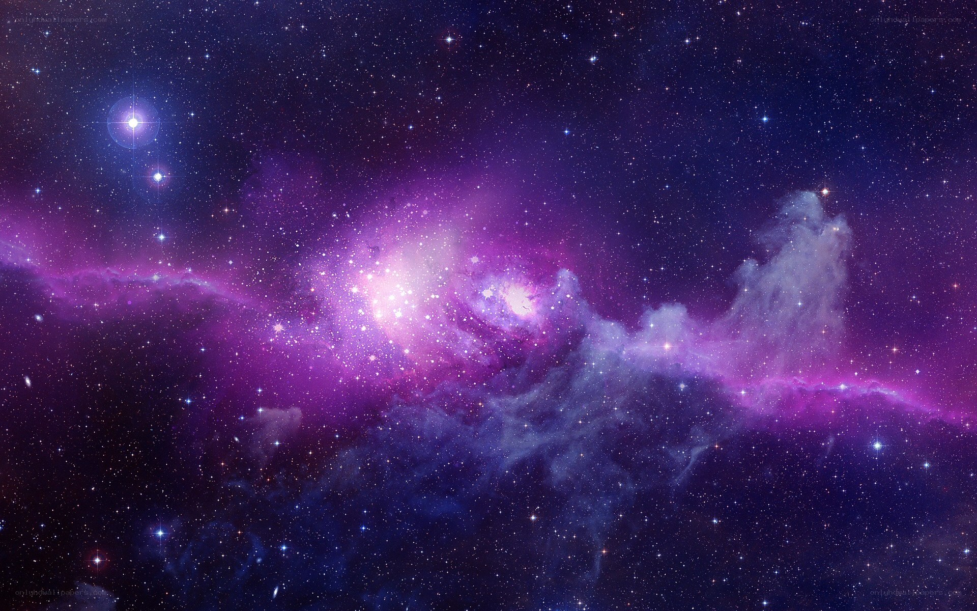 Purple nebula in space