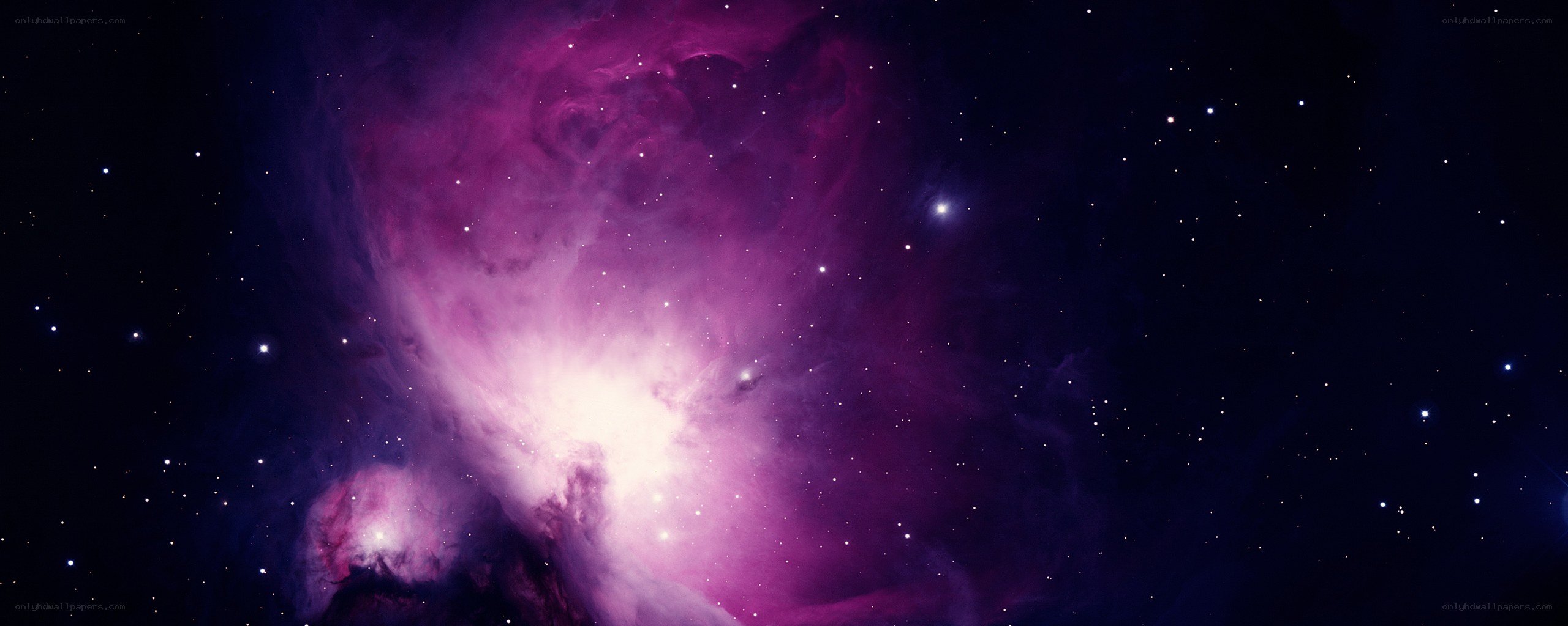 Purple nebula in space