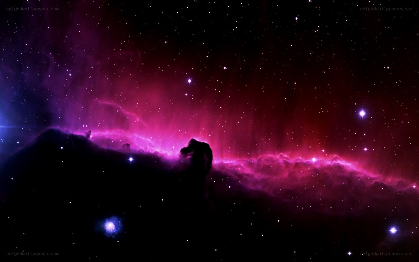 Purple nebula in space