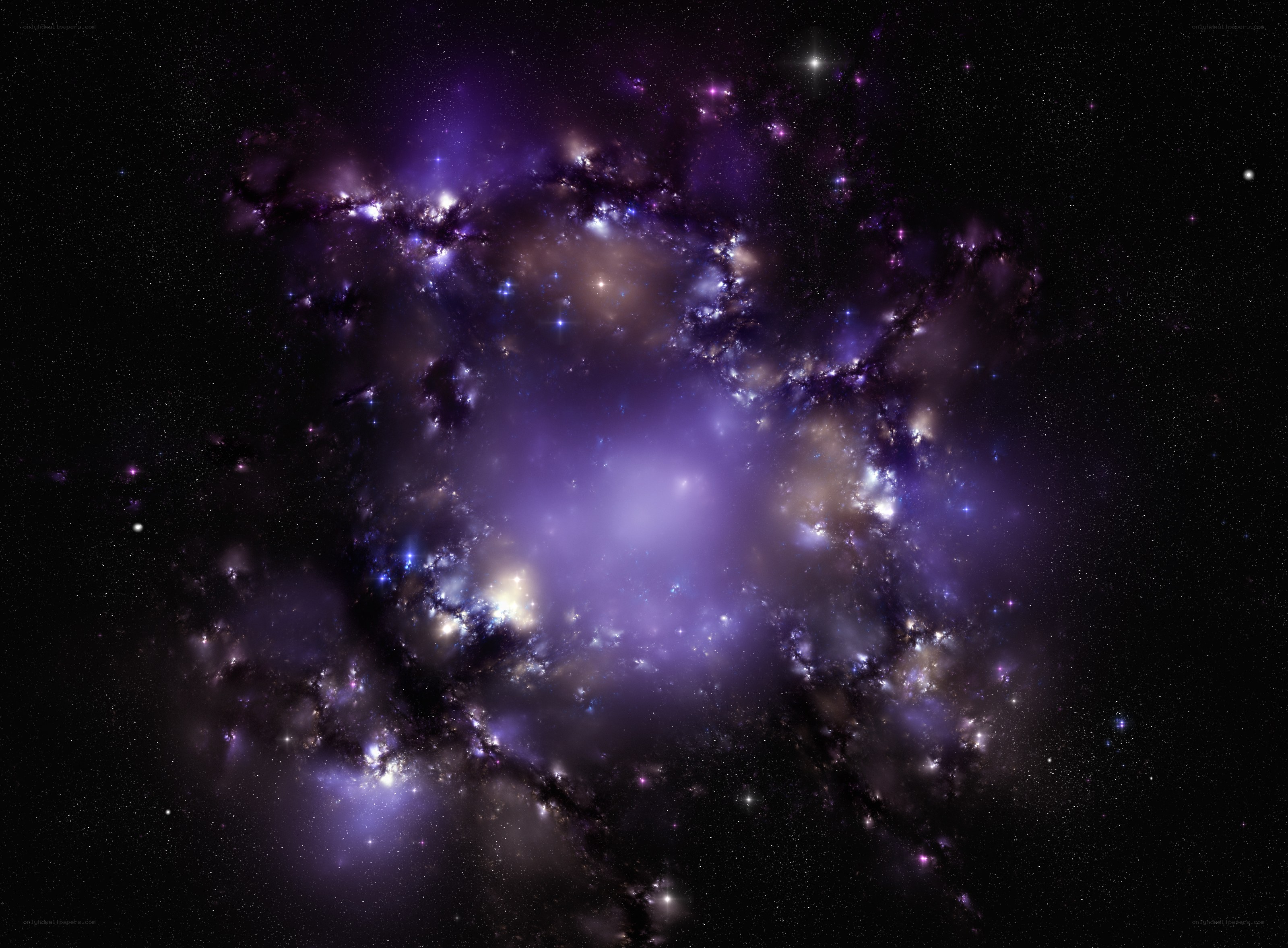 Purple nebula in space