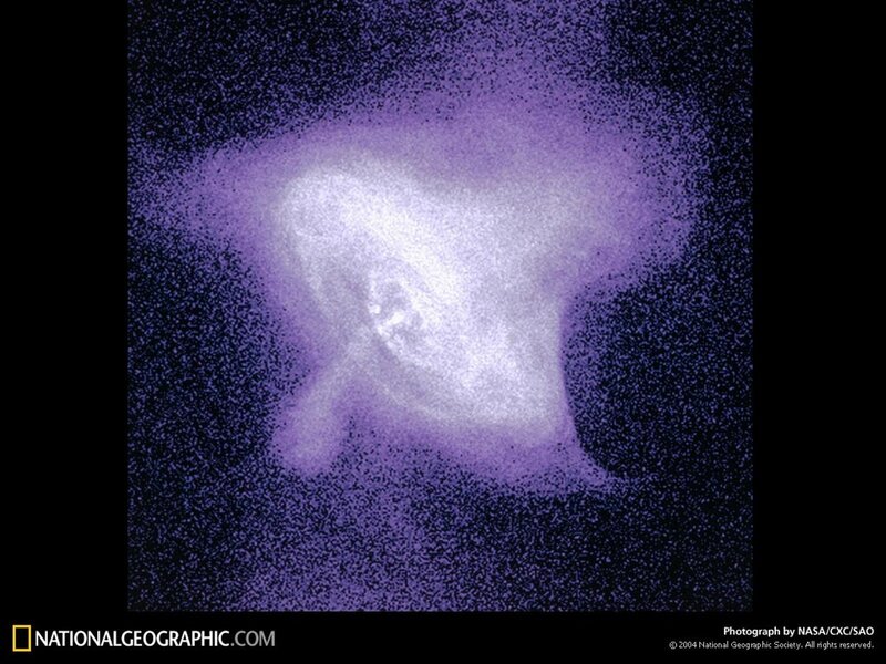 Purple nebula in space