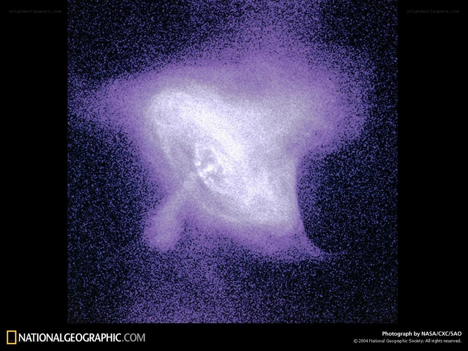 Purple nebula in space