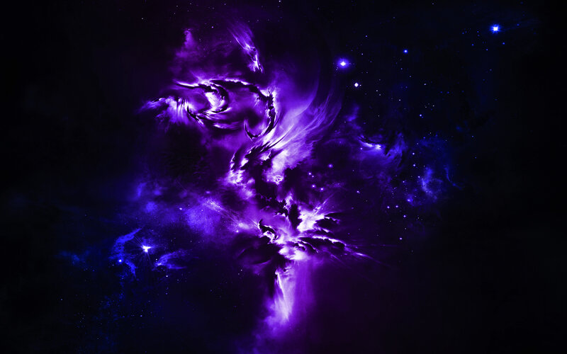 Purple Nebula in Space