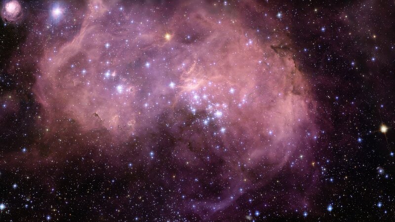 Purple nebula in space