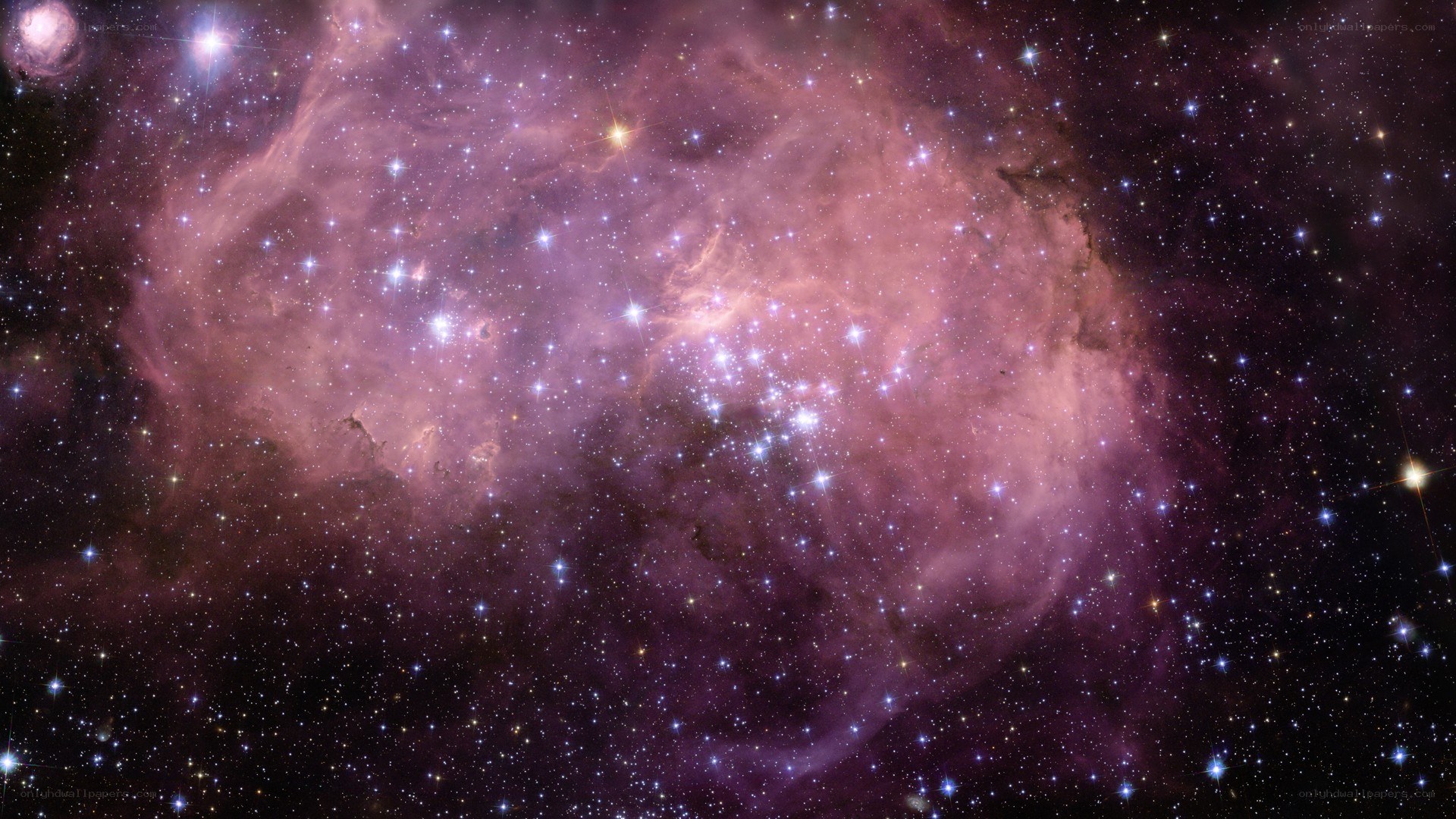 Purple nebula in space