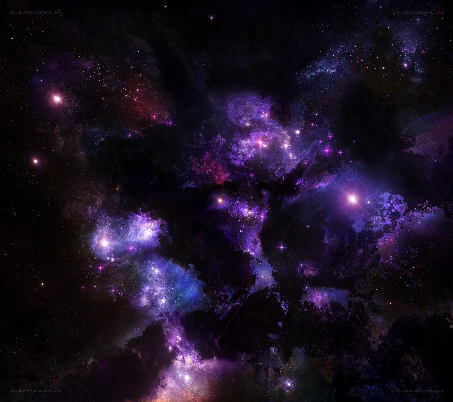 purple nebula in space
