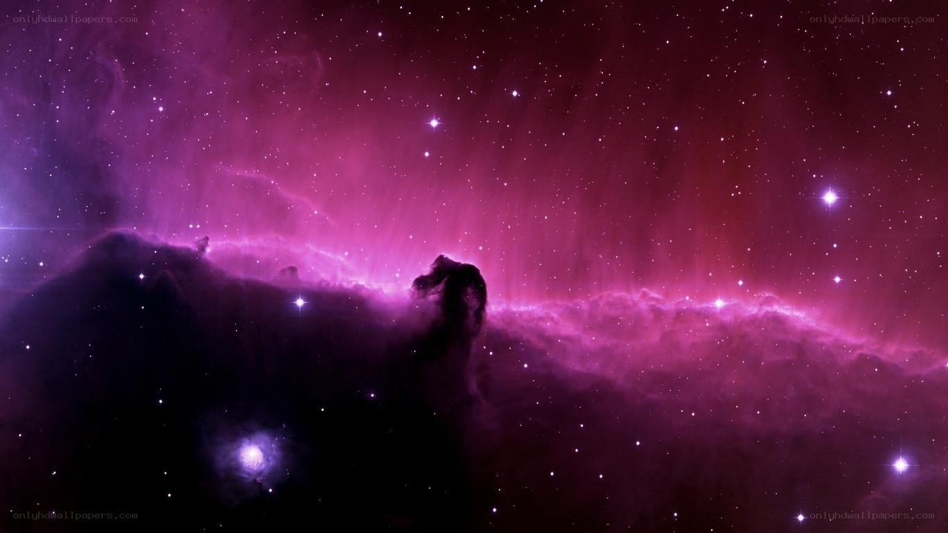 Purple nebula in space