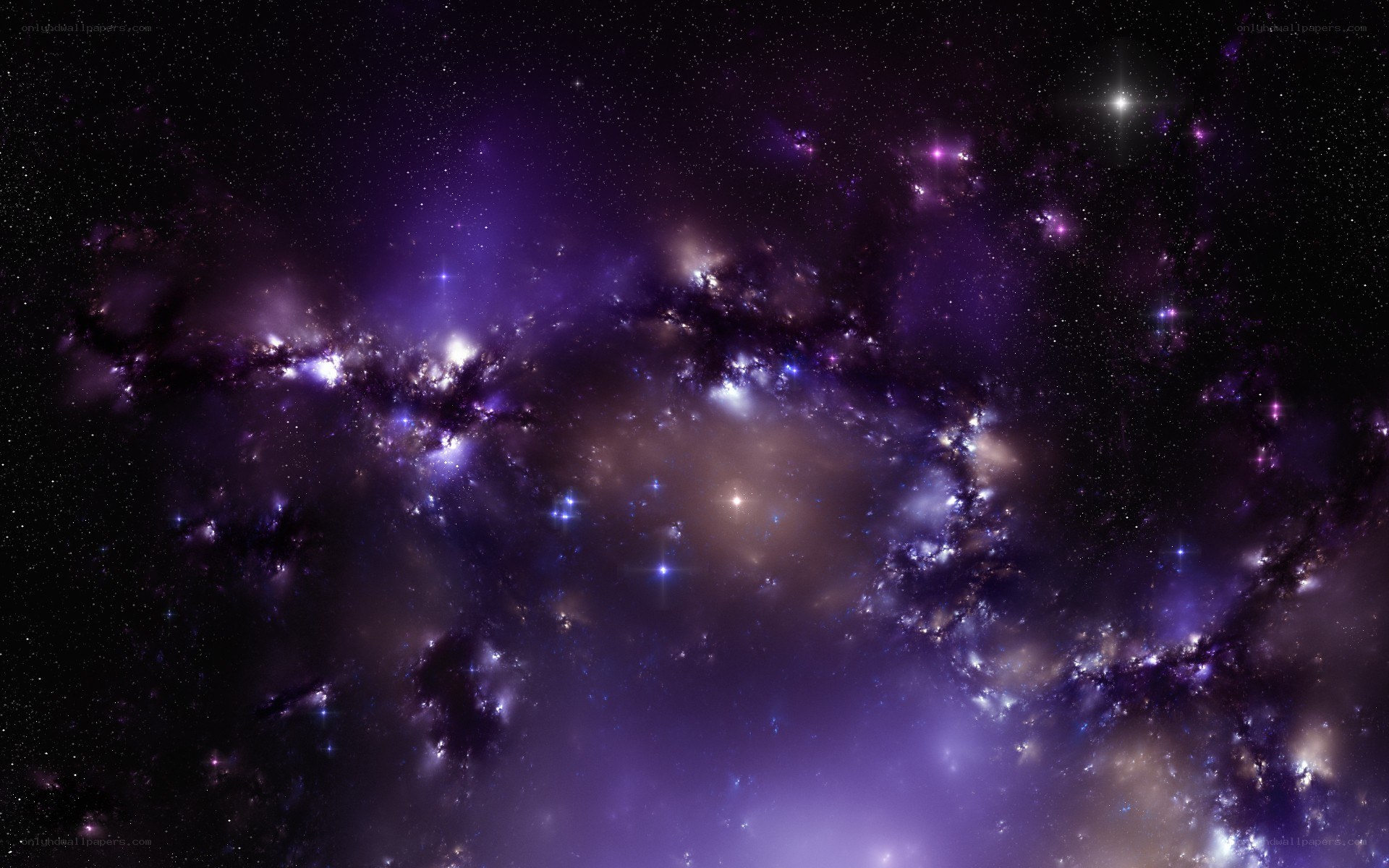 purple nebula in space