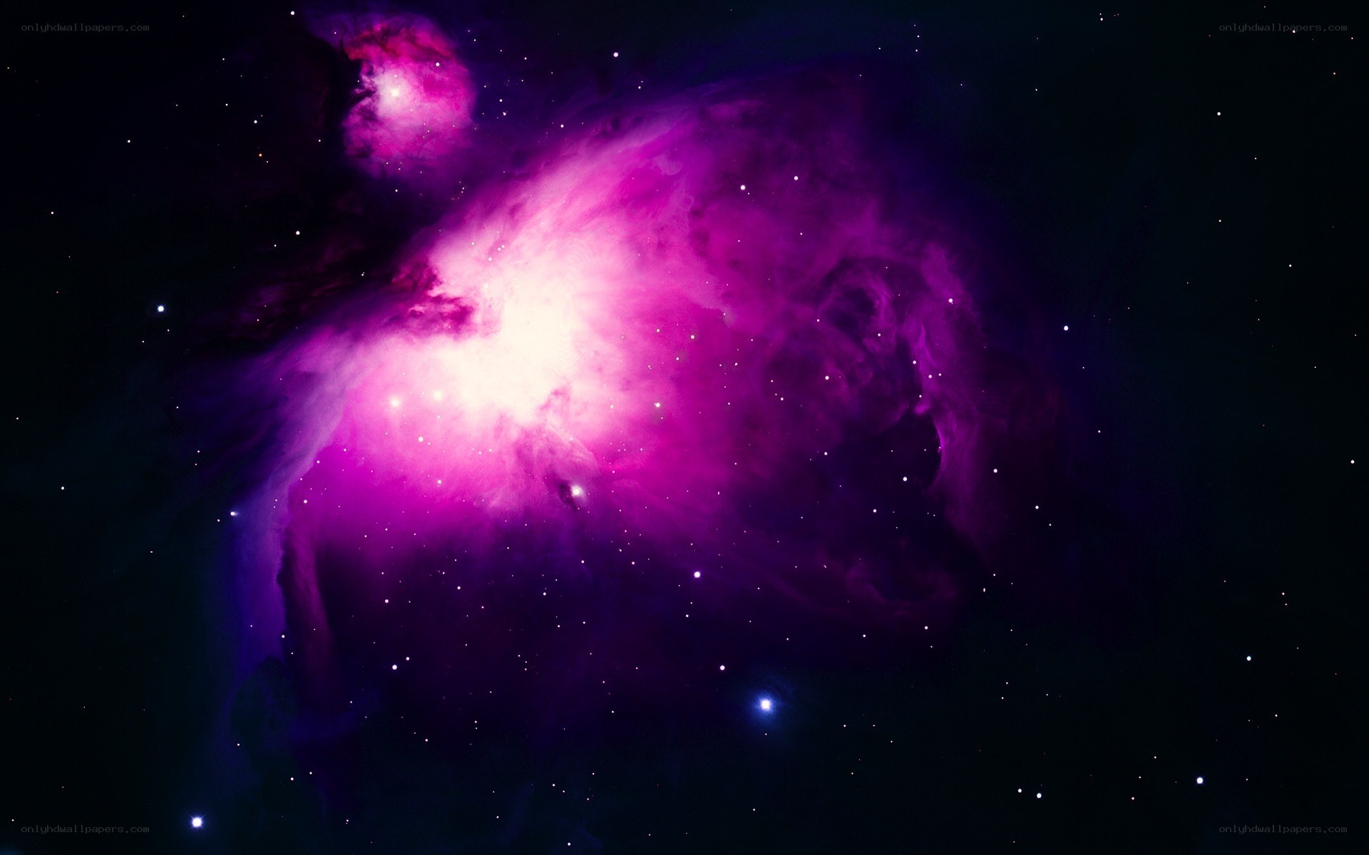 Purple nebula in space