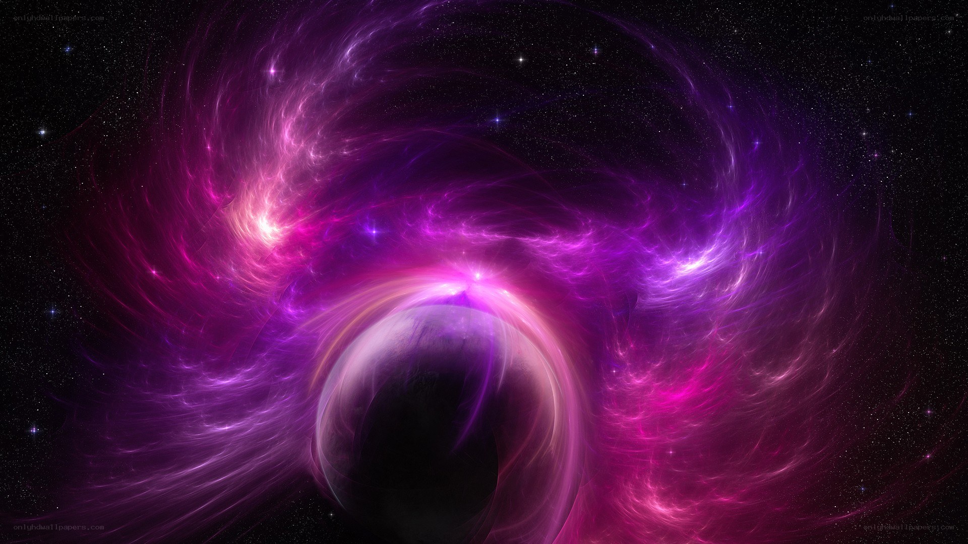 purple nebula in space
