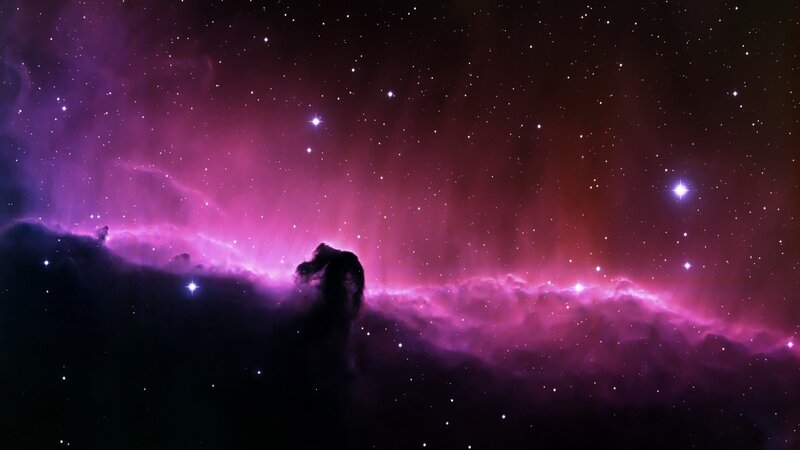 Purple nebula in space