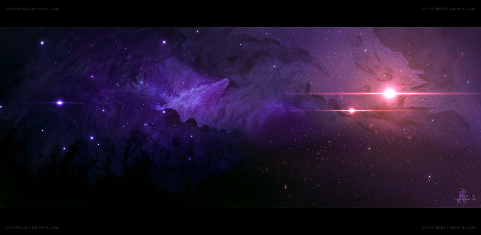 purple nebula in space