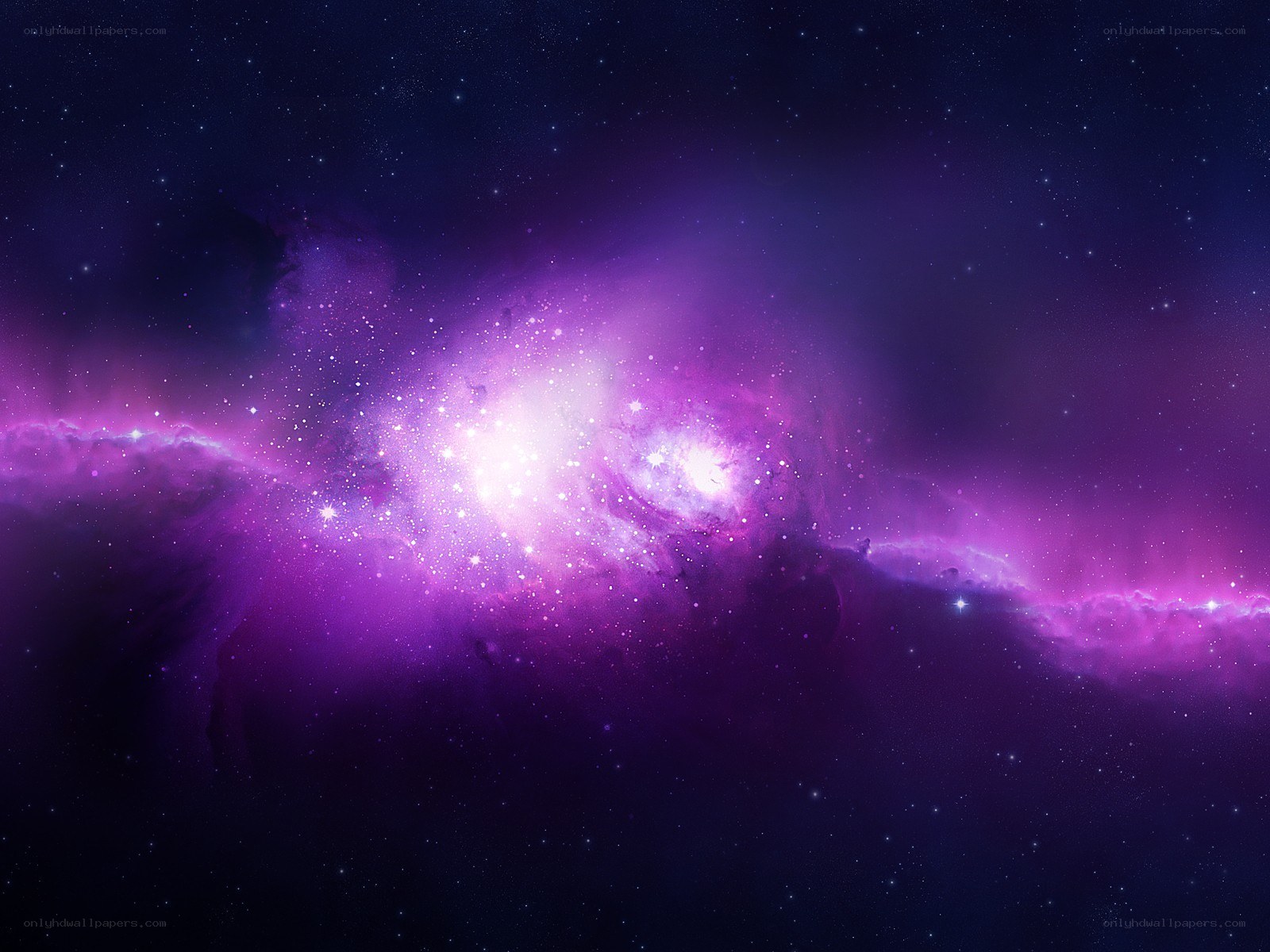 Purple nebula in space