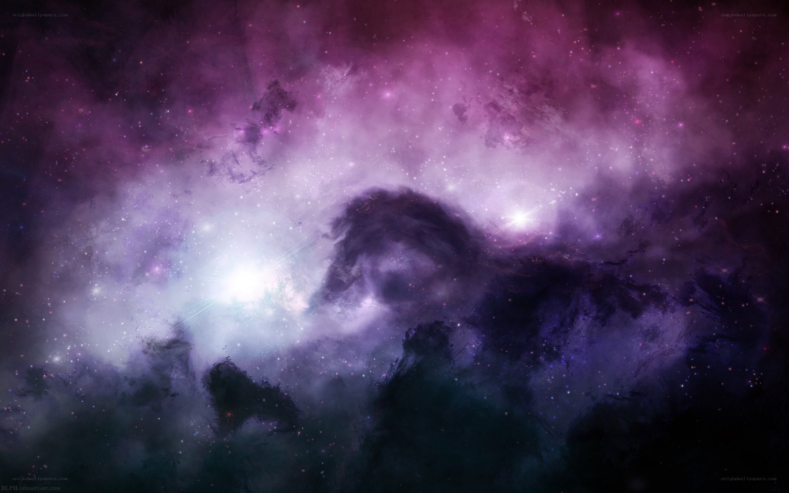 purple nebula in space