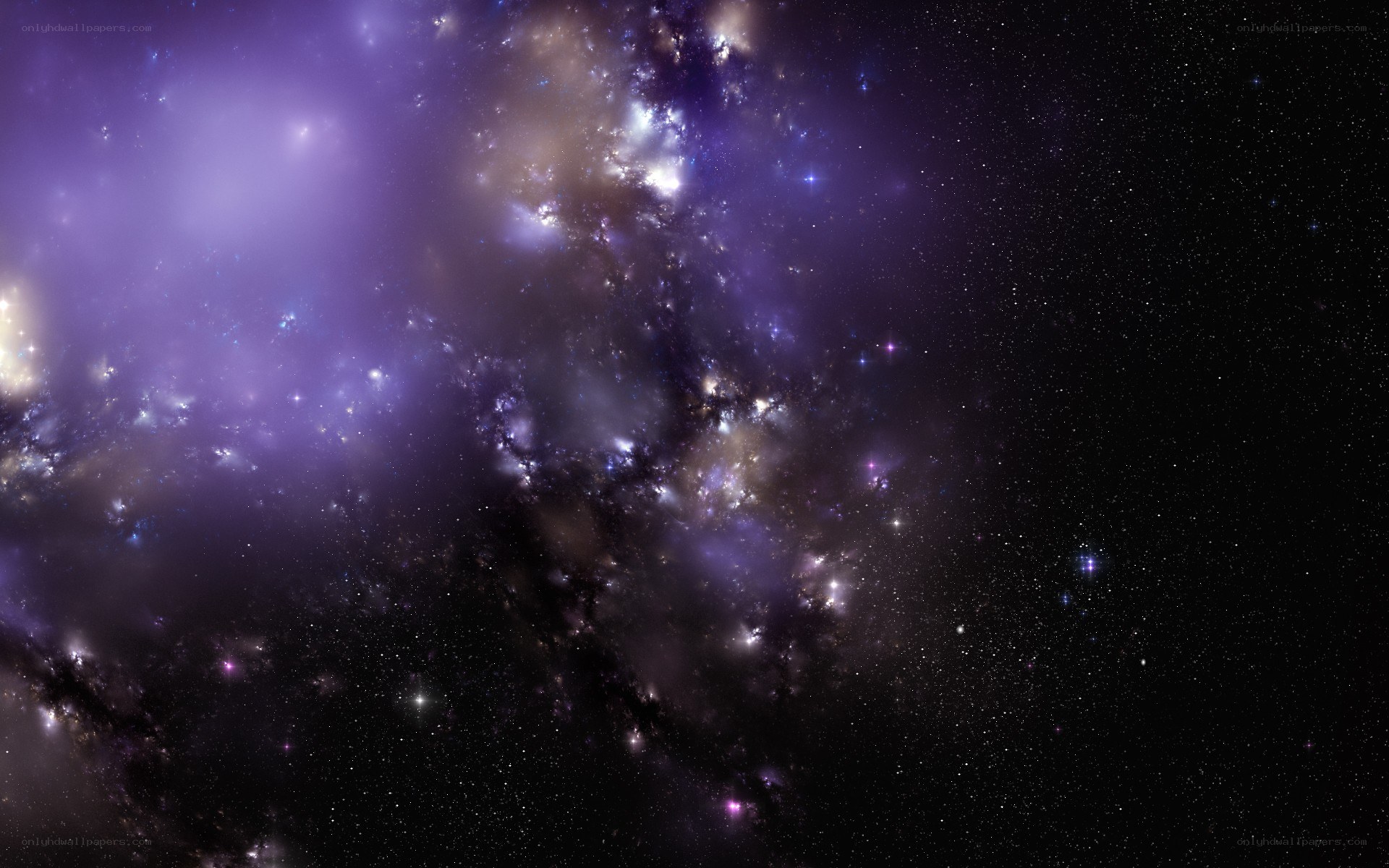 Purple nebula in space