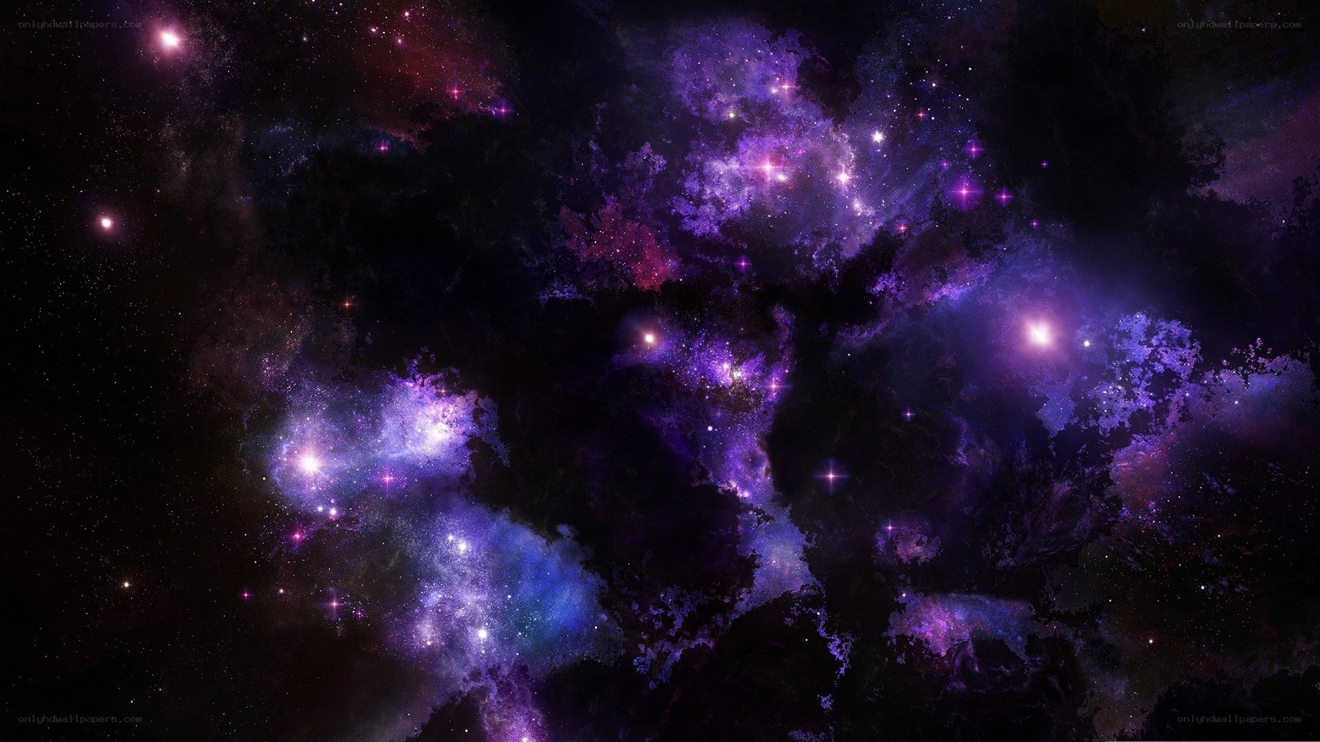 purple nebula in space