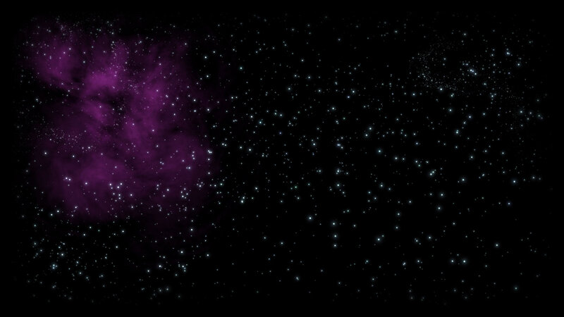 Purple Nebula in Space — Black, Cosmic